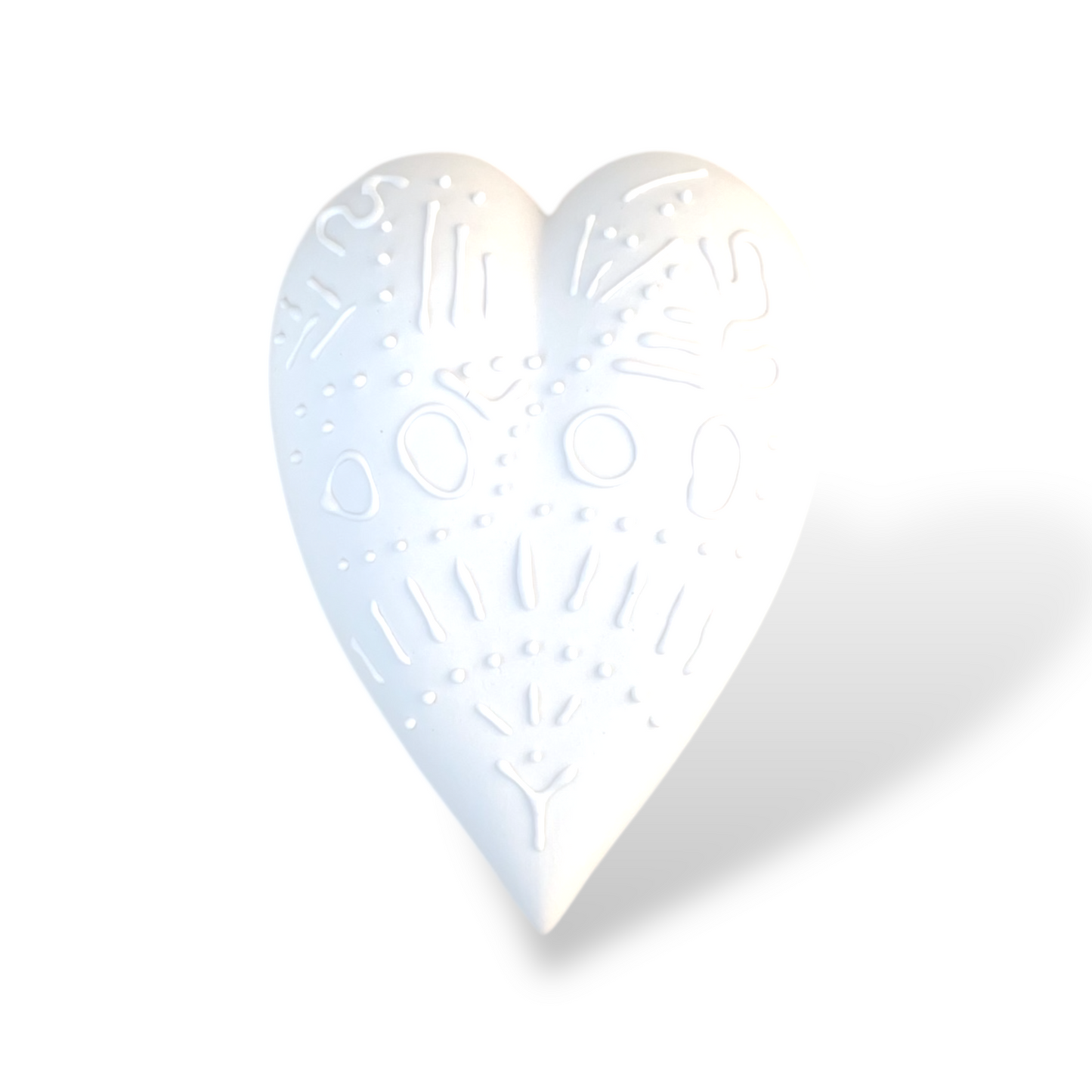 Elegant handmade porcelain heart - wedding gift, anniversary, couple in love, celebration, wall art