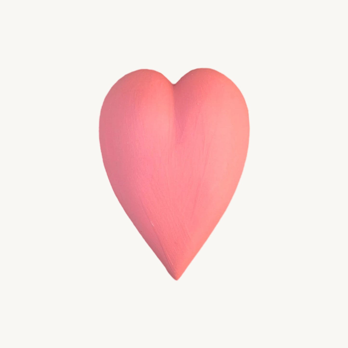 Modern handmade porcelain heart with elegant shape for unique love memories
