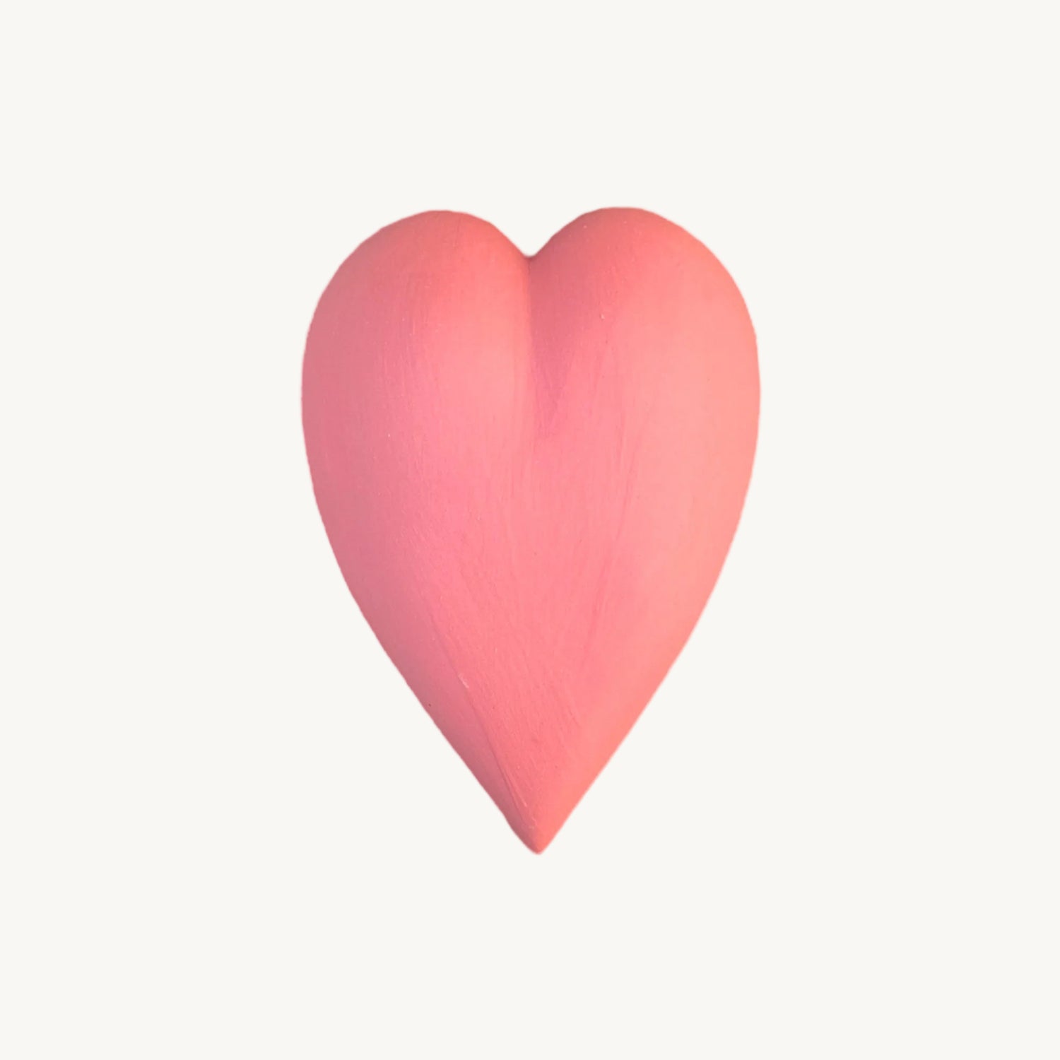 Modern handmade porcelain heart with elegant shape for unique love memories