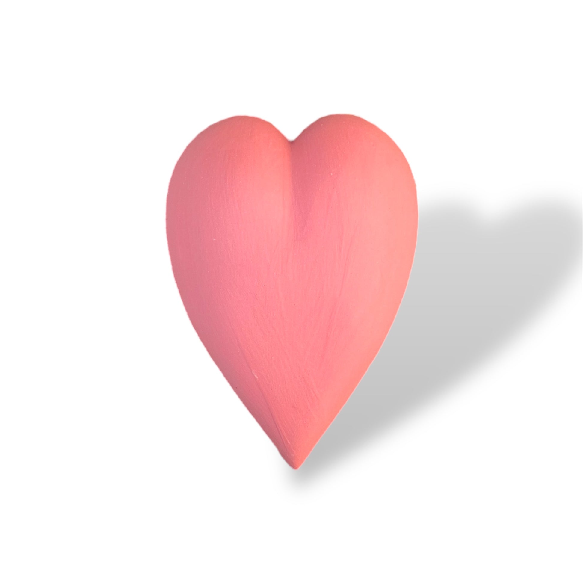Modern handmade porcelain heart with elegant shape for unique love memories