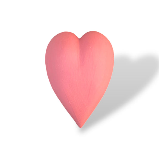 Modern handmade porcelain heart with elegant shape for unique love memories